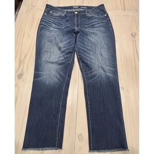 Signature Levi Strauss Womens Jeans 20 Dark Blue Wash High Rise Ankle Straight